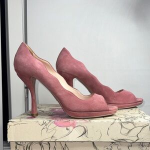 Prada Elegant Pink Peep-Toe Heels